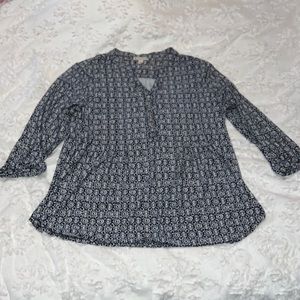 Dress Barn, XL, navy/white print tunic